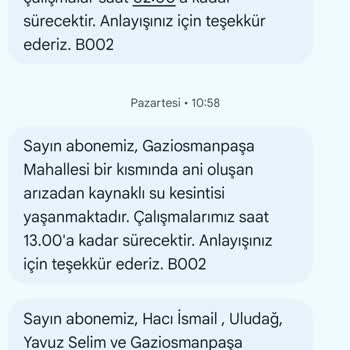 Saski Su Kesintileri Ve Fatura Sorunları