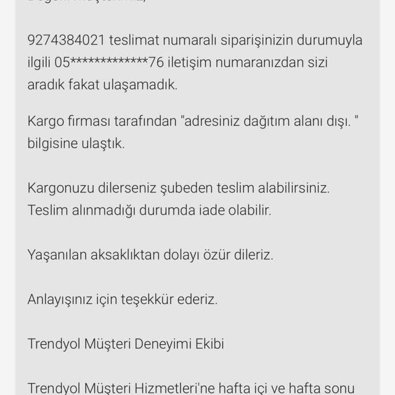 Sürat Kargo Teslimat Sorunu Ve Trendyol'dan Çözüm Beklentisi