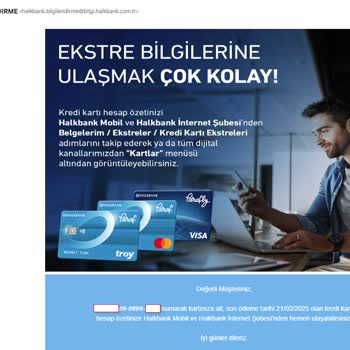 Halkbank'tan Gelen Bitmek Bilmez E-posta Yağmuru