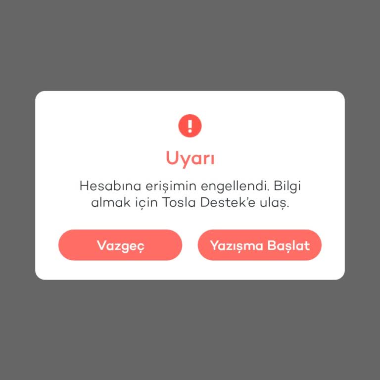 Tosla Hesabıma Erişim Engeli Ve Mağduriyet