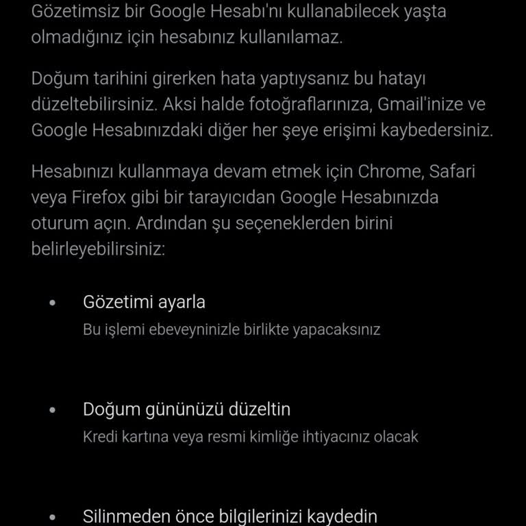 Google Hesabımın Beklenmedik Kapatılma Uyarısı