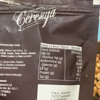 Çerezya Aşırı Tuz Ve Yağ İle Mahvolan Kaju Deneyimi