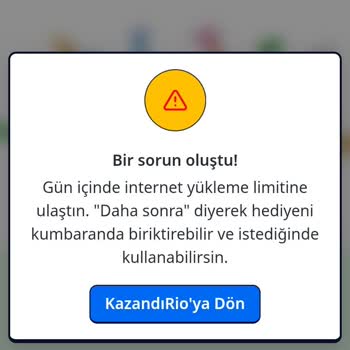 Kazandırio Uygulaması İnternet Yükleme Sorunu