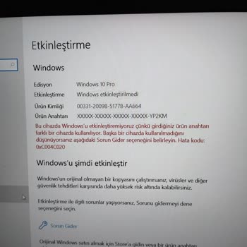 Trendyol'dan Aldığım Windows 10 Pro KEY Sorunu