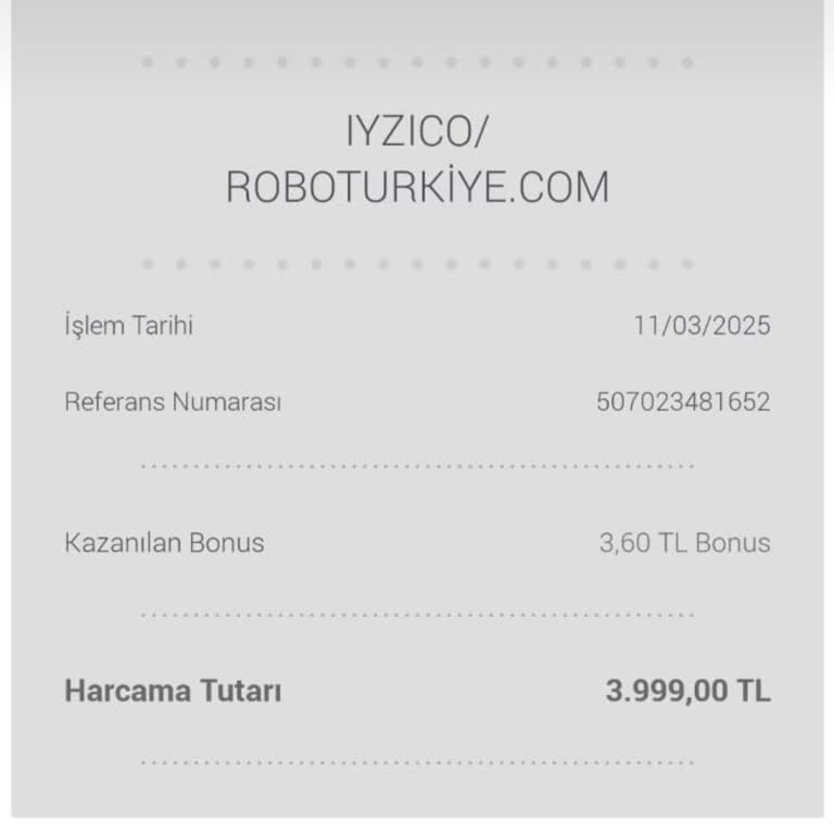 Robo Türkiye'den Sipariş Bilgisi Alamama Sorunu