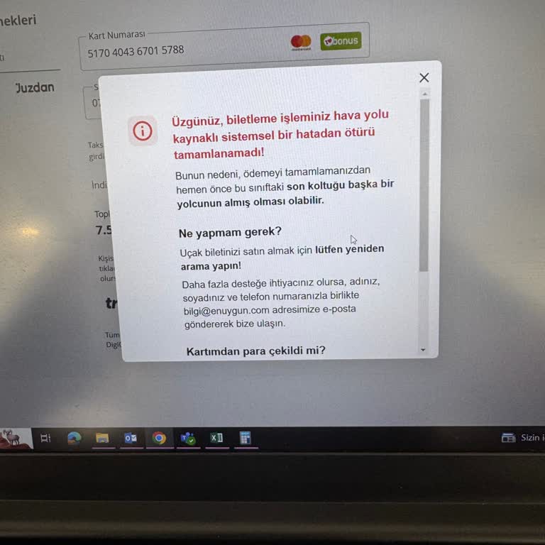 Uçak Bileti İadesindeki Gecikme Ve Müşteri Hizmetleri Sorunu