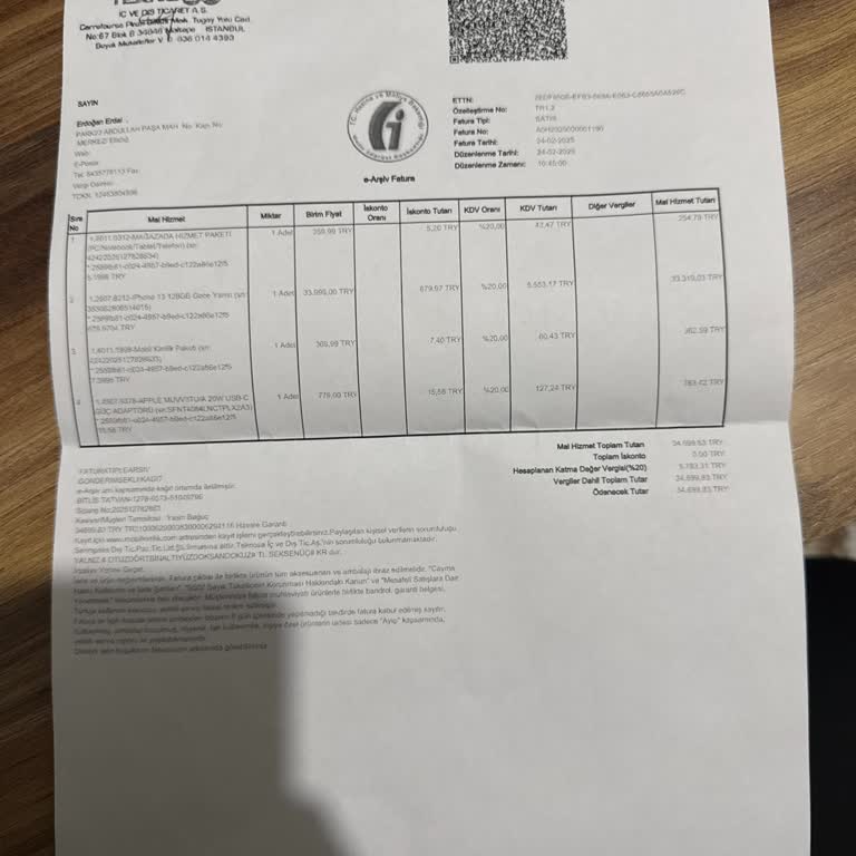 Fatura Karmaşası Ve Ek Ürün Sorunu