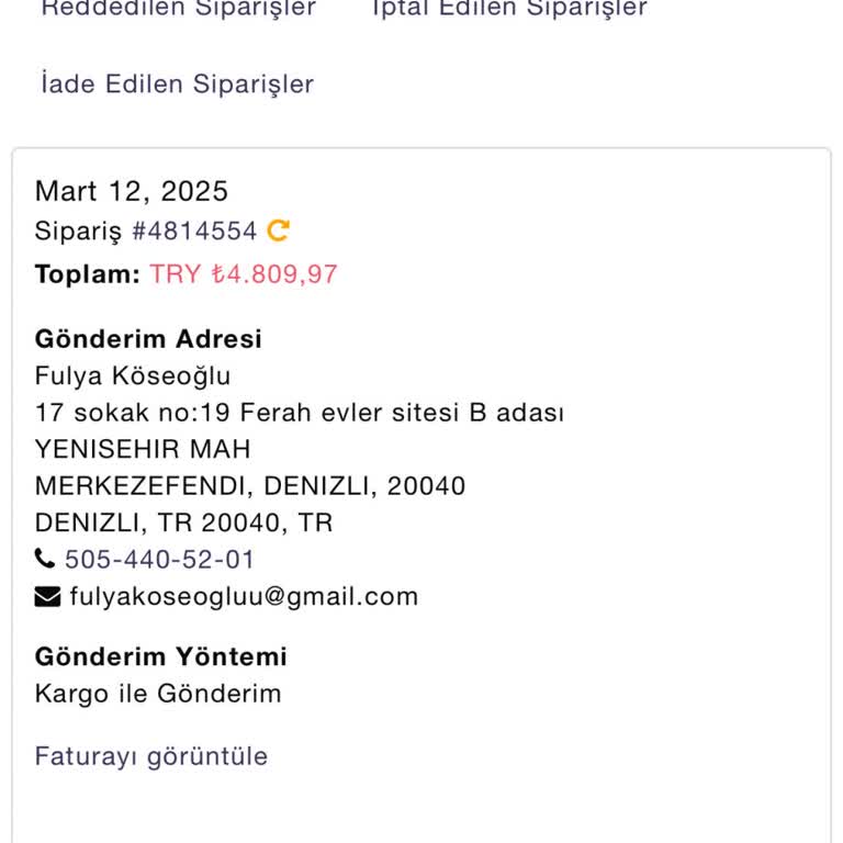İzinsiz Sipariş Ve Ödeme Çekimi