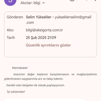 Aksigorta'nın Yasal Süreyi Aşan Geri Dönüş Sorunu