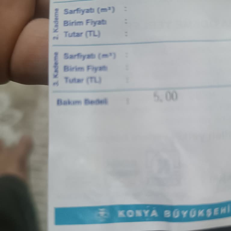 Su Faturasındaki Ekstra Bakım Ücreti Şikayeti