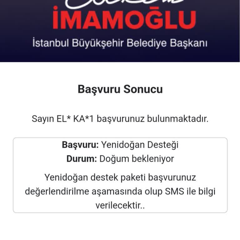 Yenidoğan Desteği Başvurusunda Geri Dönüş Eksikliği