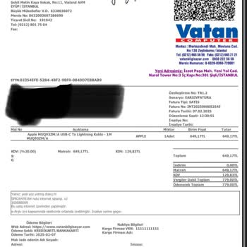 Vatan Bilgisayar'dan Aldığım Şarj Kablosunun Hayal Kırıklığı