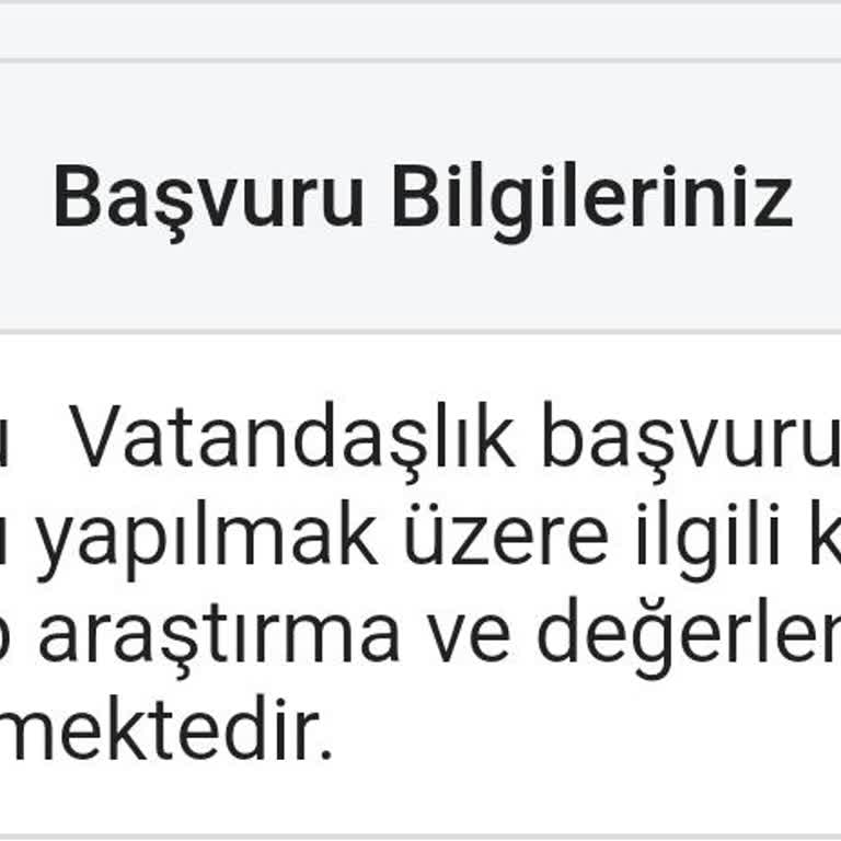 Nüfus Ve Vatandaşlık İşleri Vatandaşlık Başvurumun Hızlandırılması Talebi!