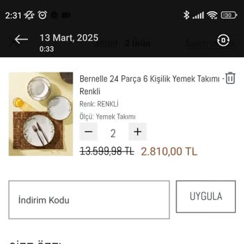 Madame Coco Uygulama İndirimleri Ve Başarısız Sipariş Denemeleri