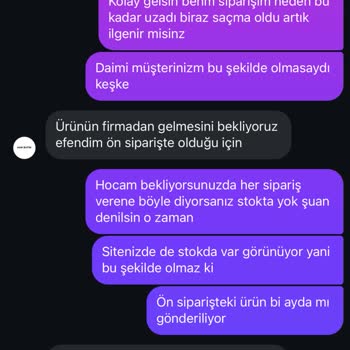 Bir Aydır Kargolanmayan Sipariş Ve Yanıtsız Talepler