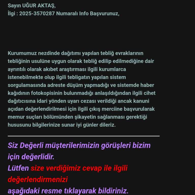 PTT İcra Tebligatını Adrese Teslim Etmedi