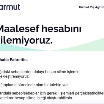 Armut.com Hesap Silme Talebime Yanıt Alamıyorum