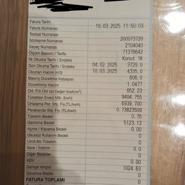 Fahiş Doğalgaz Faturası İçin Açıklama Bekliyorum
