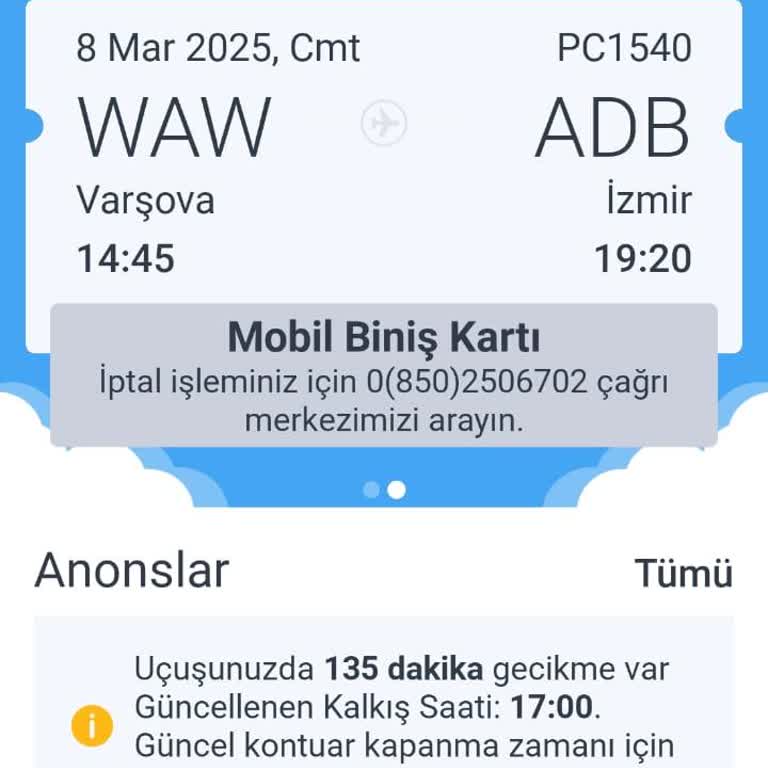 Pegasus Warsaw-Izmir Flight PC1540 Delayed & Left Without Passengers
