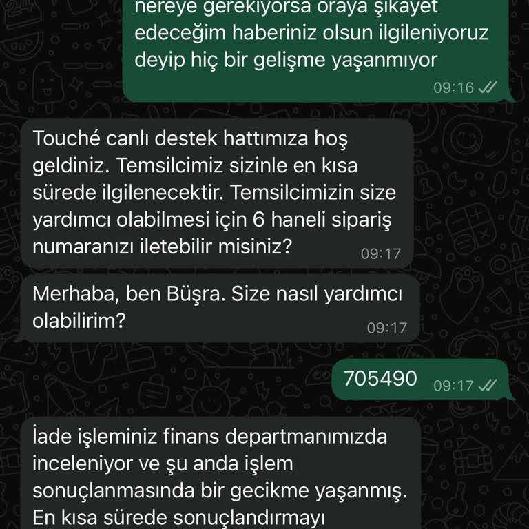 Touche Ürün İadesinde Gecikme Ve İlgisizlik