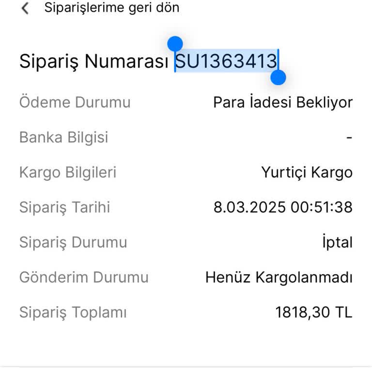 Sneaks Up İptal Sonrası Para İadesi Gecikmesi