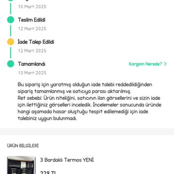 Ürün İadesinde Müşteri Hizmetleri Eksikliği Ve İletişim Sorunu