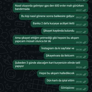 Kurye Hizmetinde Sürekli Gecikme Ve İletişimsizlik