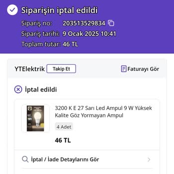 N11.com'da Sürekli İptal Edilen Siparişler