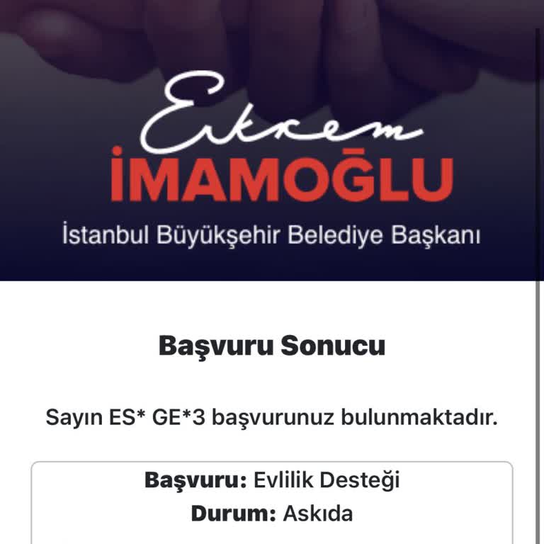 Evlilik Desteği Başvurumuzun Olumsuz Sonuçlanması