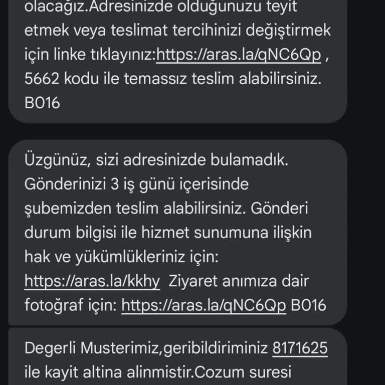 Aras Kargo'nun Teslimat Sorunları Ve Yanıltıcı Mesajlar