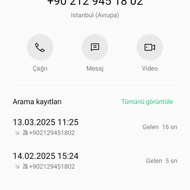 02129451802 Rahatsız Edici Aramalar Ve Yetersiz Takip