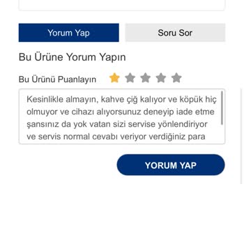 Vatan Bilgisayar'da Hayal Kırıklığı: Arzum Okka Kahve Makinesi Sorunu