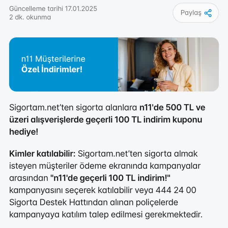 N11 Kupon Sorunu Ve Yetersiz Müşteri Hizmeti