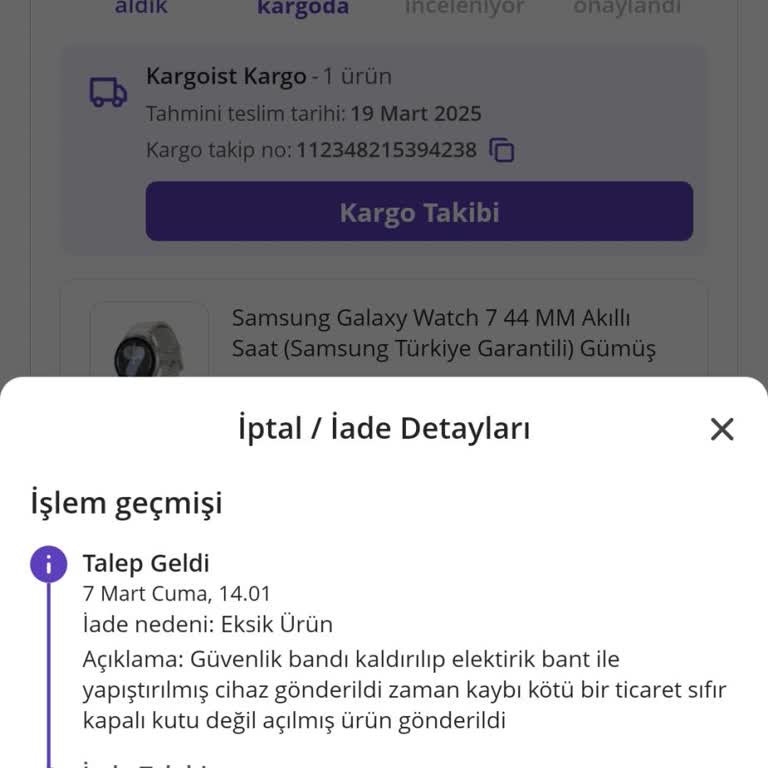 N11 Ve Kargoist İle İade Sürecinde Yaşanan Sorunlar
