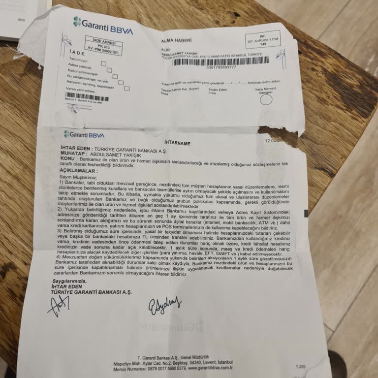 Haksız Hesap Ve Kart Kapatma