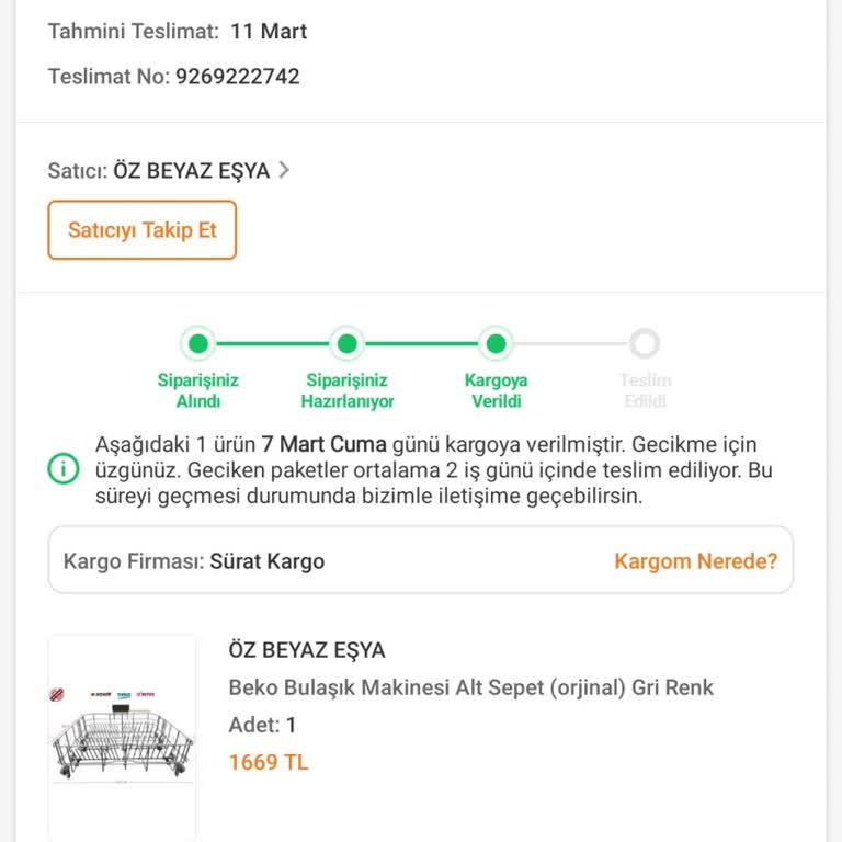 Geciken Teslimat Ve İletişim Sorunları: Sürat Kargo Deneyimi