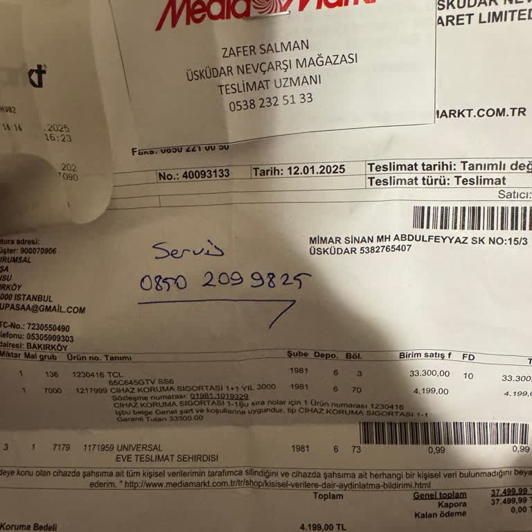 Bozuk TV Ve Uzayan İade Süreci