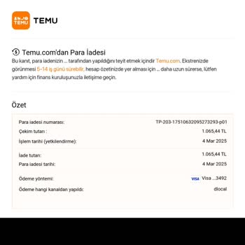 Geciken Para İadesi: Temu Firmasından Alışveriş Sonrası Sorunlar