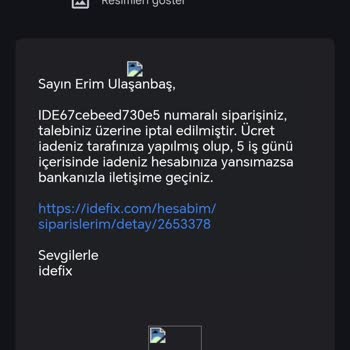 İdefix'ten Beklenmedik Sipariş İptali Ve Müşteri Memnuniyetsizliği
