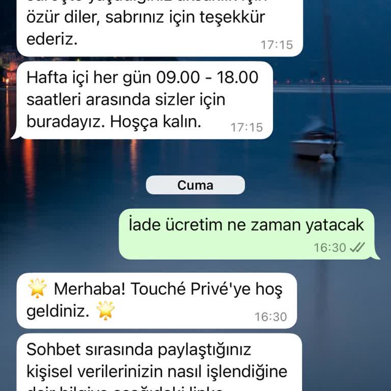 Ücret İadesi İçin Bekletiliyorum!