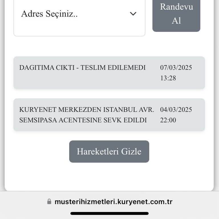 Kayıp Kart Ve Ulaşılamayan Kurye