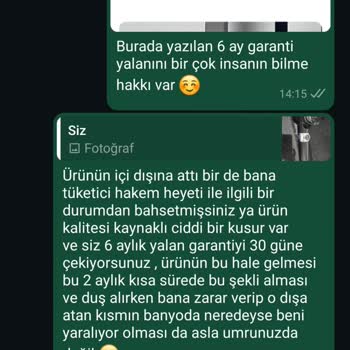 Harmoni Store'un Kalitesiz Duş Başlığı Sorunu