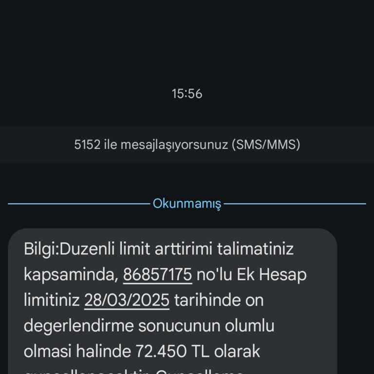 Bilinmeyen Mesajlar Ve İzinsiz Limit Artırımı Hakkında Şikayet