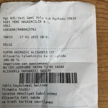A101 Mağazasının Hediye Çeki Aldatmacası