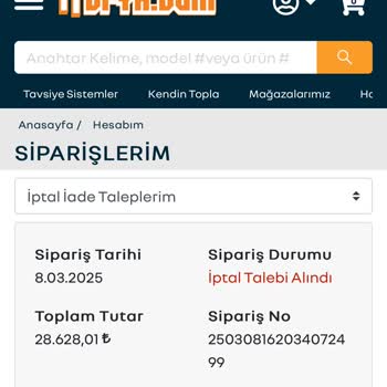 İptal Edilen Siparişin İade Sürecinde Gecikme
