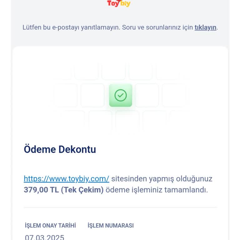 Toybiy'den Eksik Ürün Ve Cevapsız Şikayetler
