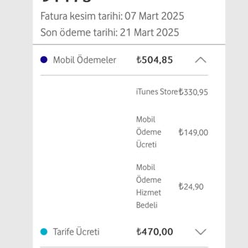 Faturada Yanlış İtunes Store Ücreti