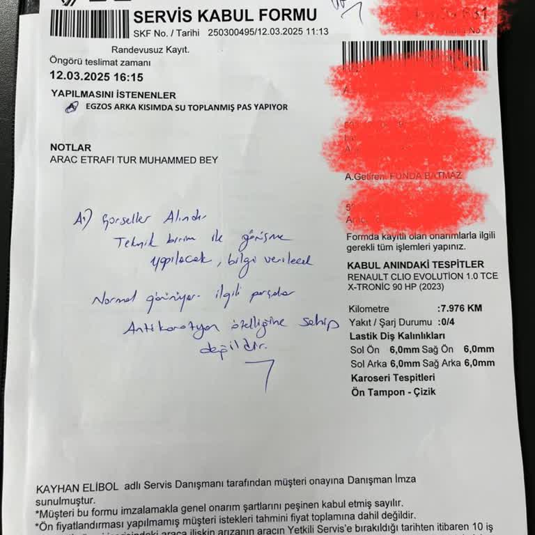 Yeni Araçta Egzoz Sorunu Ve Servis İlgisizliği
