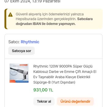 Hepsiburada'dan Aldığım Süpürge Arızalandı, Müşteri Hizmetleri Yetersiz Kaldı