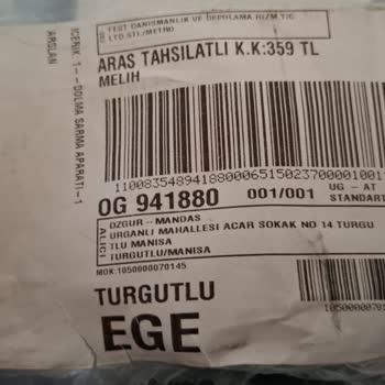 Eksik Gönderilen Sarma Makinesi